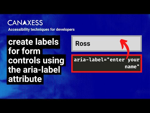 Create labels for form controls using the aria-label attribute