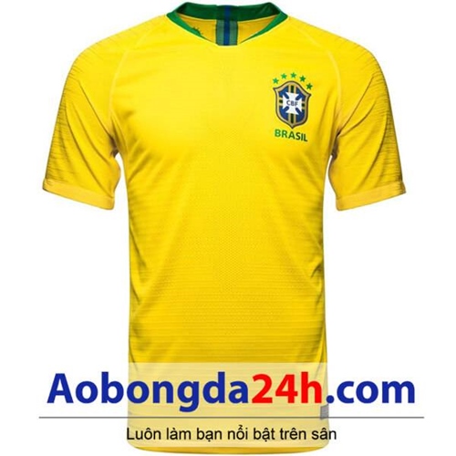Áo Brazil World Cup 2018/19 Sân Nhà Màu Vàng | Aobongda24H